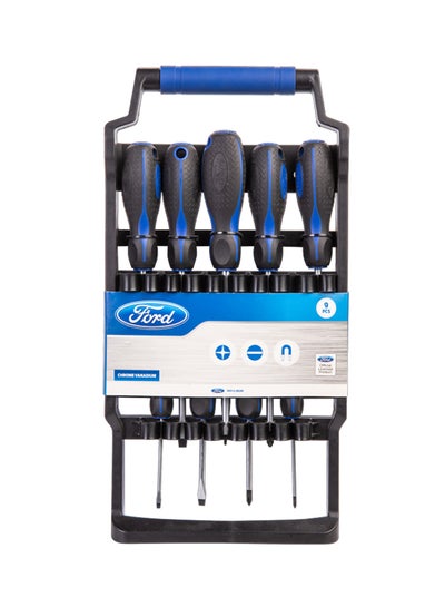 Buy 9-Piece Screwdrivers Blue/Black in UAE