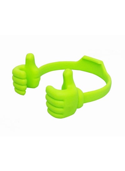 Buy Silicone Thumb OK Design Stand Holder For Mobile Phones And Tablets Green in Saudi Arabia