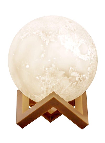 Buy 3D Print Moon Light White/Beige 15cm in Saudi Arabia