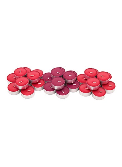 اشتري 30-Piece Red Garden Berries Tealight Scented Candle Red في الامارات