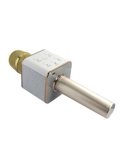 Buy Q7 Wireless Karaoke Microphone 2.72E+12 Gold/White in Saudi Arabia