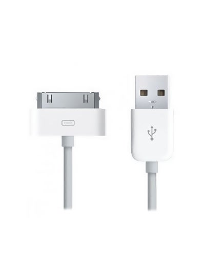 Buy 30-Pin Data Sync Charging Cable White/Silver in Saudi Arabia