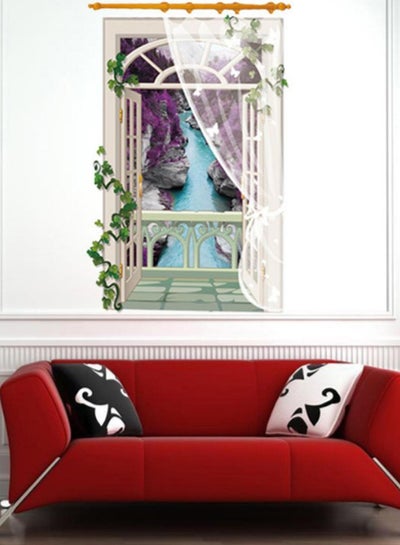 Buy 3D Window Scenery Wall Sticker Multicolour 60 x 90centimeter in UAE