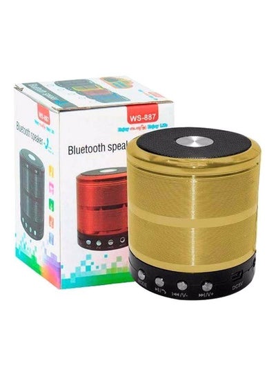 Buy Portable Bluetooth Speaker Gold/Black in UAE