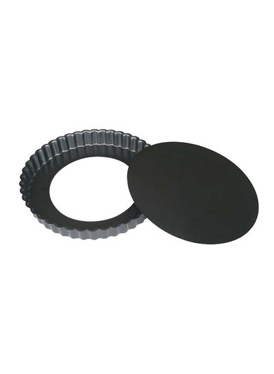 Buy Round Fluted Tart Mould Loose Base Black 24centimeter in Saudi Arabia