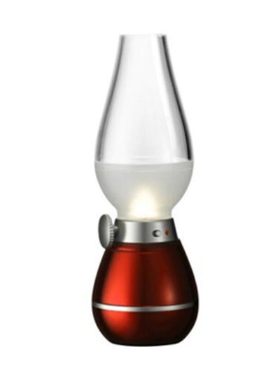 اشتري مصباح LED كلاسيكي ينطفأ عند النفخ قابل لإعادة الشحن ومزود بمنفذ USB أحمر 72x72x204مم في الامارات