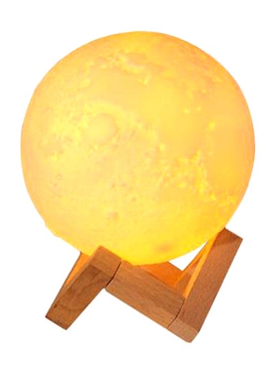 Buy 3D Moon Lamp Humidifier 2W Yellow in UAE