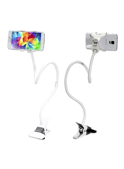 Buy Folding And Flexible Mobile Mount Holder With Clip For Apple iPhone 6/iPhone 6S Samsung White in Saudi Arabia