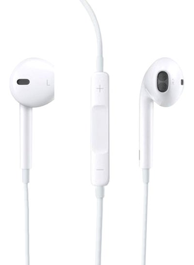 اشتري Ear Phones With Mic For iPhone 5 5S 5C iPad Air Mini White في مصر