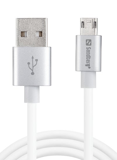 اشتري كيبل مايكرو USB قابل للعكس أبيض 1 متر في الامارات