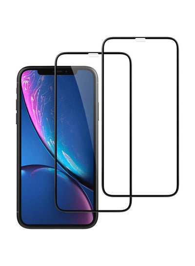 Buy 2-Piece Screen Protector For Apple iPhone XR Black/Clear in Saudi Arabia