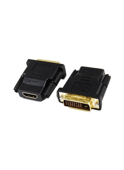 Buy HDMI Female To DVI Male Changer Adapter Converter Black/Gold in Egypt