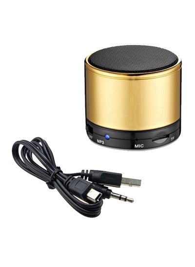 Buy Mini Bluetooth Speaker Gold/Black in UAE