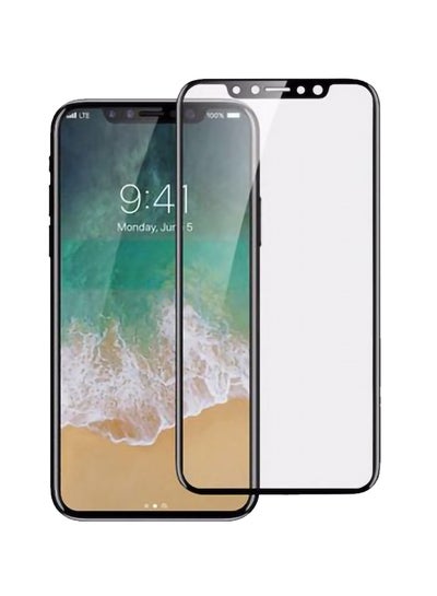 Buy 5D Tempered Glass Screen Protector Apple iPhone X Clear/Black in UAE