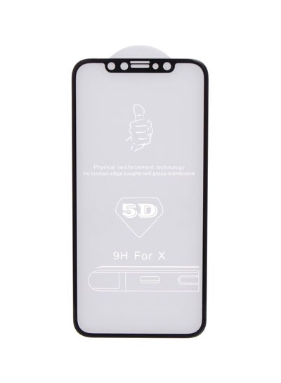 Buy 5D Screen Protector For Apple iPhone X Clear/Black in UAE