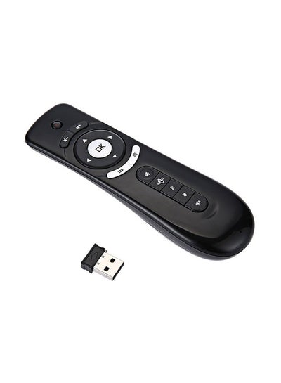 Buy Air Mouse Wireless Remote Control Keyboard For Smart TV Black in UAE