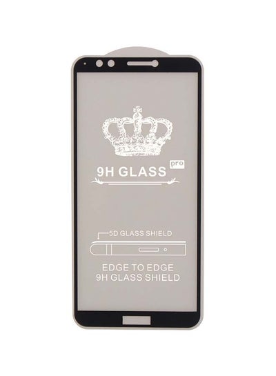 Buy 9H Glass Screen Protector For Samsung Galaxy A7 2018 Black in UAE