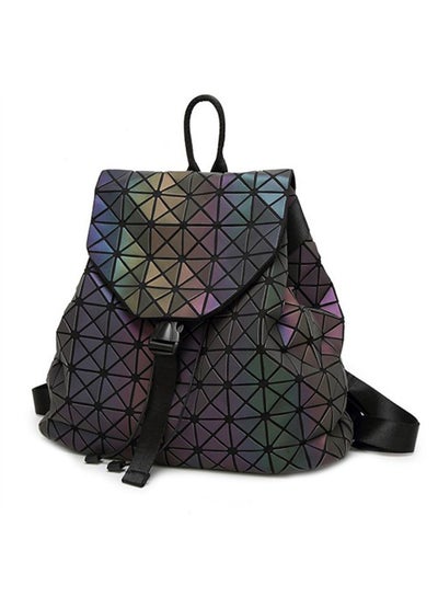 Buy Luminous Geometric Shard Lattice Backpack Multicolour in UAE