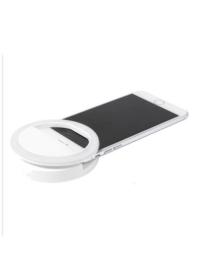 Buy Led Flash Light Up Selfie Luminous Phone Ring White in UAE