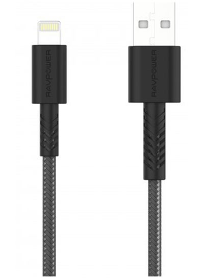 Buy Braided Lightning Cable 1.2meter Black in Saudi Arabia