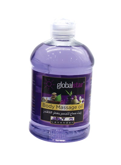 Buy Lavender Body Massage Oil Purple 500ml in Saudi Arabia