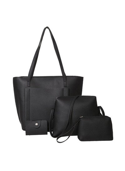 Buy 4-Piece Fashion Handbag Set Black in UAE
