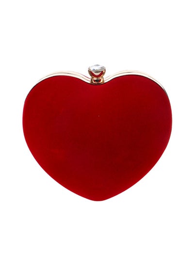 Buy Heart Shaped Clutch Red in Saudi Arabia