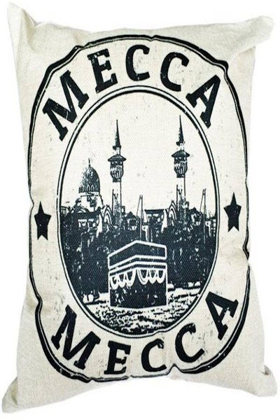 اشتري Printed Cushion Case كتان White/Black 45x45 سنتيمتر في الامارات