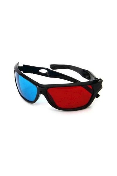 Buy Plastic Anaglyph 3D Glasses Black/Blue/Red in Saudi Arabia