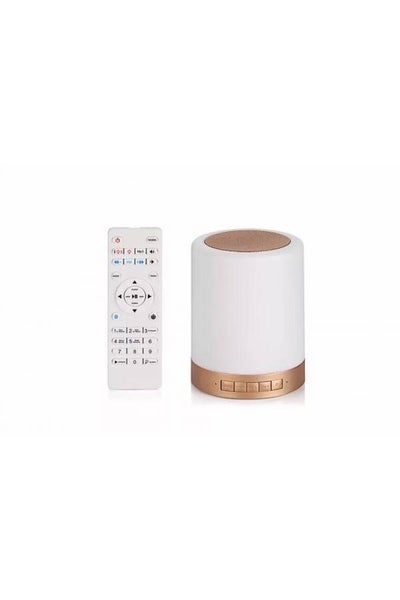 Buy Portable Mini Bluetooth Speaker Off White/Gold in Saudi Arabia
