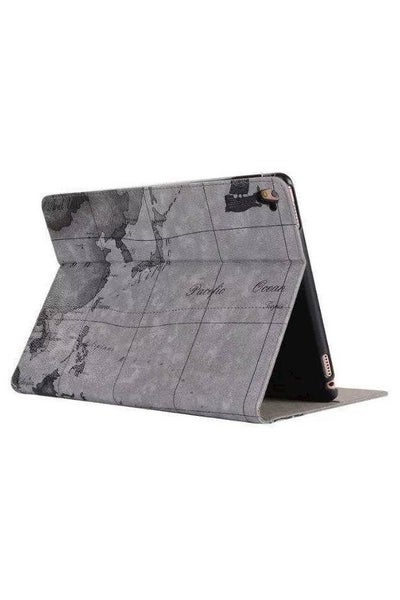 Buy World Map Leather Case Wallet Card Holder Folio Stand Cover For Apple iPad Pro 9.7 Inch in UAE