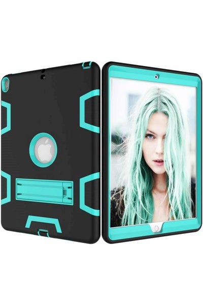 Buy Hybrid Shockproof Hard Case Cover Stand For iPad Pro 9.7 Inch , Teal Black in UAE