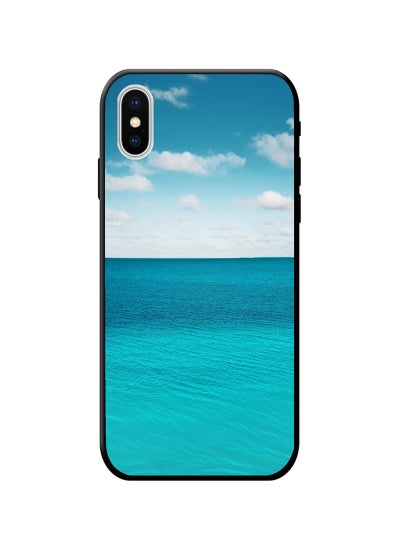 Buy Protective Case Cover For Apple iPhone XS Max Blue/White in Saudi Arabia