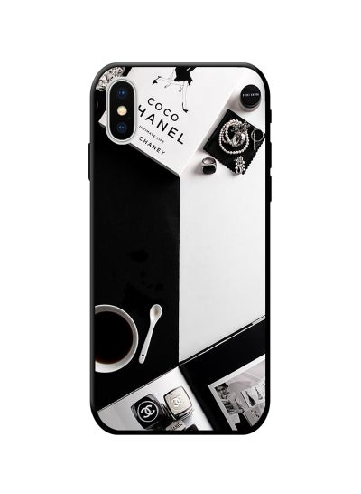 Buy Protective Case Cover For Apple iPhone XS Max Black/White in Saudi Arabia