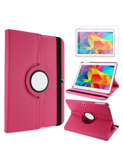 اشتري 360 Rotating Smart Pu Leather Case Cover Samsung Galaxy Tab 4 10.1 T530 & Screen Protector في السعودية