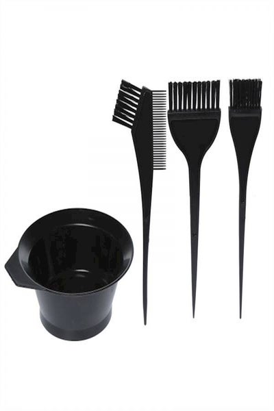 Buy 4-Piece Hair Dye Brush Kit Black 80grams in UAE