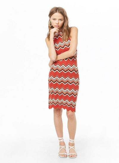 chevron sleeveless vintage halter knit