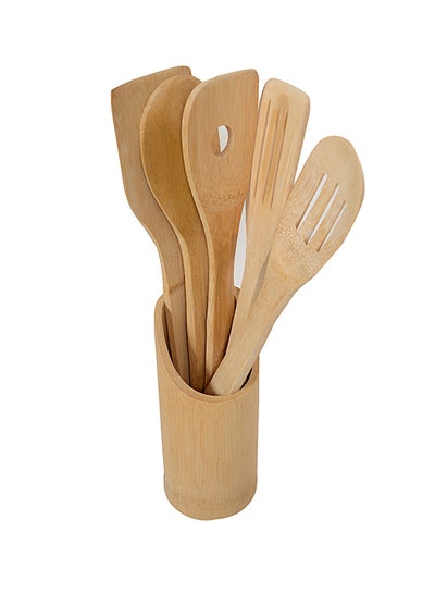 اشتري 5-Piece Kitchen Wood Cutlery Set خشبي 9 سنتيمتر في السعودية