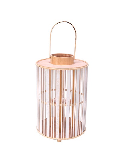 Buy Bamboo Natural Lantern Brown 25x39cm in Saudi Arabia