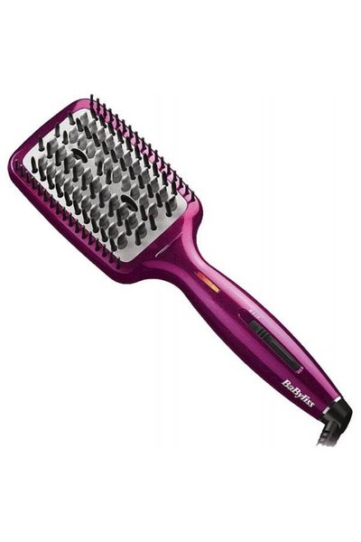 Buy 3D Heated Liss Brush With Ionic Technology Purple in UAE
