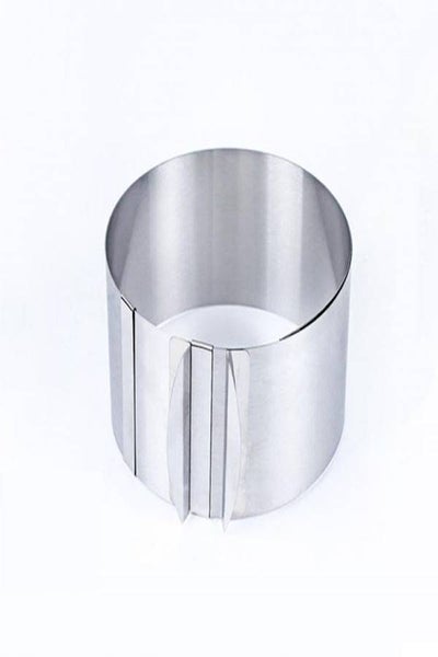 Buy Adjustable Baking Mould Silver 12inch in UAE