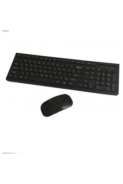 اشتري لوحة مفاتيح لاسلكية وماوس بلس أسود في مصر