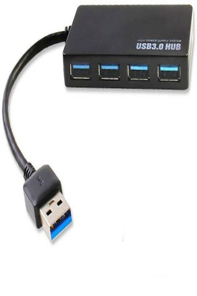Buy Portable 4-Ports USB Hub Black in Egypt