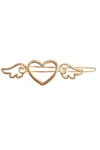 اشتري Heart Shaped Hair Clip Gold في السعودية