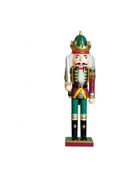 Buy Standing Wooden Nutcracker Puppets Toys Multicolour in UAE