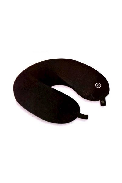 Buy Neck Travel Pillow Black 10.6x29.8cm in Egypt