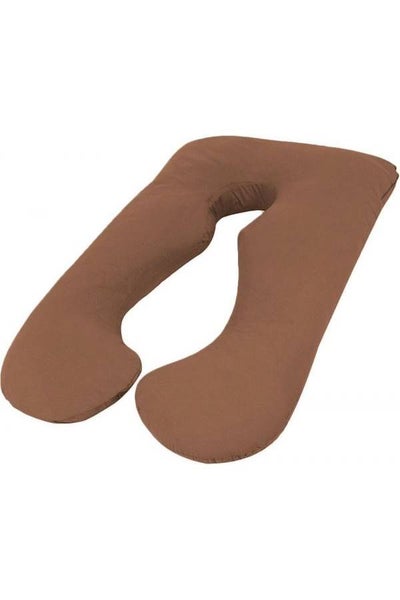 Buy Maternity Pillow cotton Brown 120x80cm in UAE