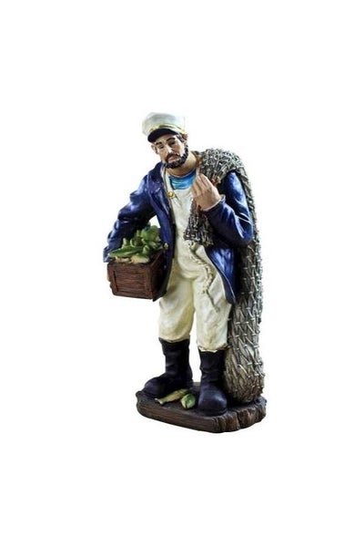 Buy Fisher Statue Figurines Vintage Home Resin Crafts Bar & Home Decoration Multicolour in UAE