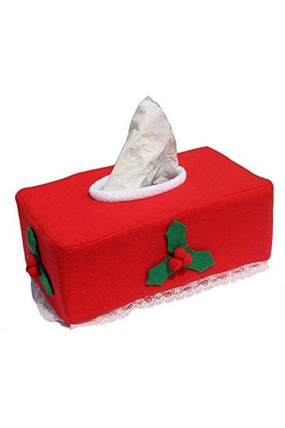 اشتري Decorative Tissue Case أحمر / أخضر 24x13x10 سنتيمتر في الامارات