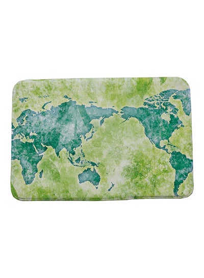 Buy Printed Anti Slip Bath Mat Green/Blue 40 x 60cm in UAE